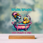 Funny Trash Opinion Skelett Acrylschild (Neutral)