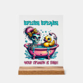 Funny Trash Opinion Skelett Acrylschild (Vorderseite)