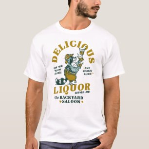 Funny Trash Panda Raccoon Alkohol trinken Party T-Shirt