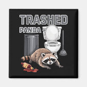 Funny Trashed Panda Raccoon Gets Drunk Magnet (Vorne)
