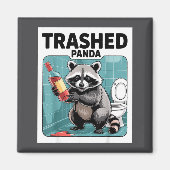 Funny Trashed Panda Raccoon Gets Drunk Magnet (Vorne)