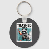 Funny Trashed Panda Raccoon Gets Drunk Schlüsselanhänger (Vorderseite)