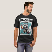 Funny Trashed Panda Raccoon Gets Drunk  T-Shirt (Vorne ganz)