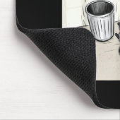 Funny Trashed Panda Racoon Gets Drunk  Mousepad (Ecke)