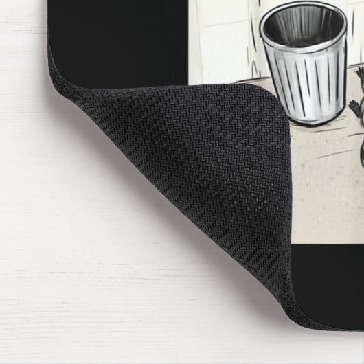 Funny Trashed Panda Racoon Gets Drunk  Mousepad (Ecke)