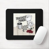 Funny Trashed Panda Racoon Gets Drunk  Mousepad (Mit Mouse)