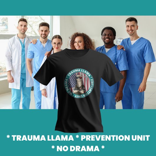 Funny Trauma Llama Prevention Unit Medizinischer T T-Shirt
