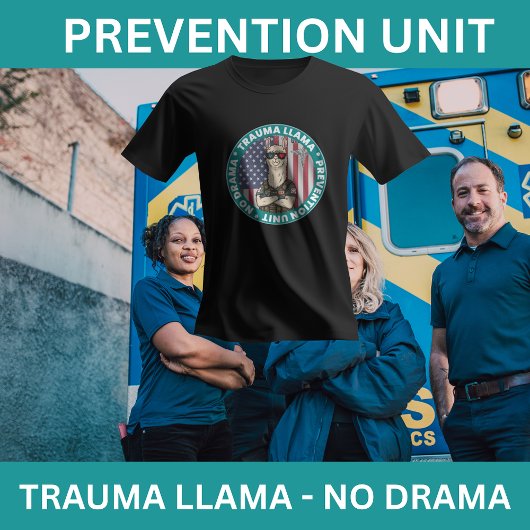 Funny Trauma Llama Prevention Unit Medizinischer T T-Shirt