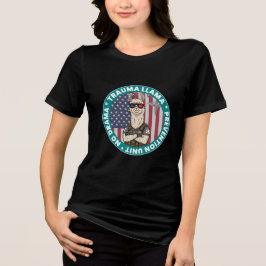 Funny Trauma Llama Prevention Unit Medizinischer T Tri-Blend Shirt