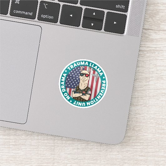 Funny Trauma Llama Prophylaxe Unit Medical Aufkleber (Ausschnitt)