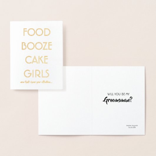 Funny Trauzeuge oder Trauzeuge FUTTER BOOZE CAKE M Folienkarte (Anzeige)