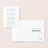 Funny Trauzeuge oder Trauzeuge FUTTER BOOZE CAKE M Folienkarte (Anzeige)