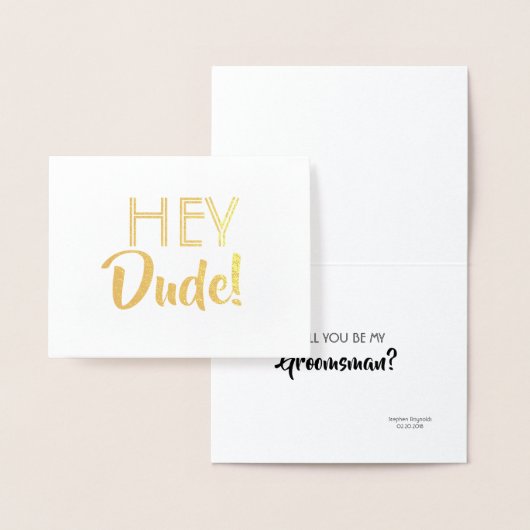 Funny Trauzeuge oder Trauzeuge - Hey Typ Folienkarte (Anzeige)