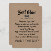Funny Trauzeuge oder Trauzeuge Job Vorschlag Einladung (Vorne/Hinten)