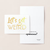 Funny Trauzeuge oder Trauzeuge - Lasst uns seltsam Folienkarte (Anzeige)