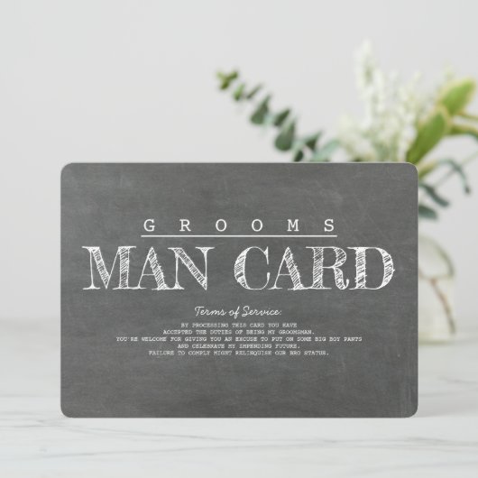 Funny Trauzeuge oder Trauzeuge Vorschlagskarte Einladung (Stehend Vorderseite)