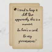 Funny Trauzeuge Vorschlag Card Einladung (Vorne/Hinten)