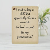 Funny Trauzeuge Vorschlag Card Einladung (Stehend Vorderseite)