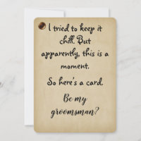 Funny Trauzeuge Vorschlag Card