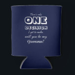 Funny - Trauzeuge Vorschlag Eine Entscheidung Navy Dosenkühler<br><div class="desc">Kann Cooler: Koozie nicht behaltend Ihre Bier kann kalt? Wird dein Bier warm aber deine Hände Kalt? Dann löse dein Problem mit einem Dosenkühler von Zazzle. Diese Bierhülle ist nicht nur auf Vorder-, Rücken- und Untersohle vollständig anpassbar, sie besteht auch aus speziellem hochdichtem Material für extra Isolierung. Mit all dem...</div>