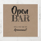 Funny Trauzeuge Vorschläge Bierflaschenetikett (Einzelnes Label)