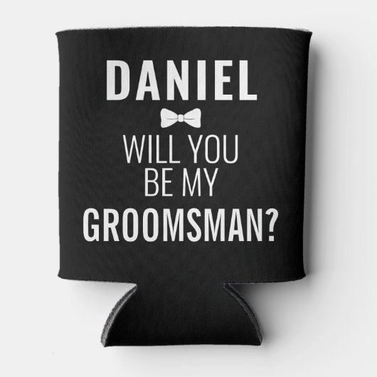 Funny Trauzeuge Wedding Bro Vorschlag Black Beer Dosenkühler (Vorderseite)