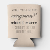 Funny Trauzeuge Wedding Vorschlag Elegant Almond Dosenkühler (Rückseite)