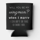 Funny Trauzeuge Wedding Vorschlag Elegant Black Dosenkühler (Vorderseite)