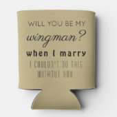 Funny Trauzeuge Wedding Vorschlag Elegant Sand Ecr Dosenkühler (Rückseite)