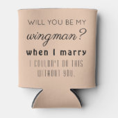 Funny Trauzeuge Wedding Vorschlag Elegante Sand Dosenkühler (Vorderseite)
