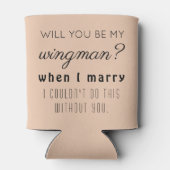 Funny Trauzeuge Wedding Vorschlag Elegante Sand Dosenkühler (Rückseite)