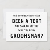 Funny Trauzeugen Vorschlag Card | Vorschlag für ei Einladung (Vorderseite)