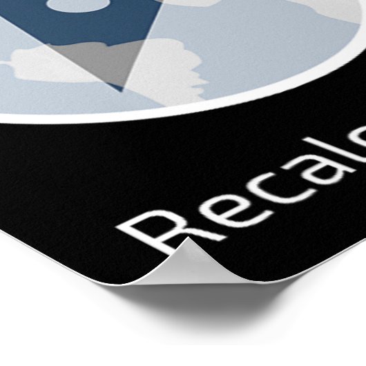 Funny Travel Icon für Wandern oder Camping Poster (Ecke)