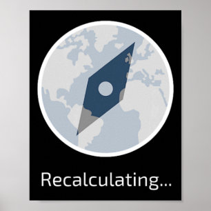 Funny Travel Icon für Wandern oder Camping Poster