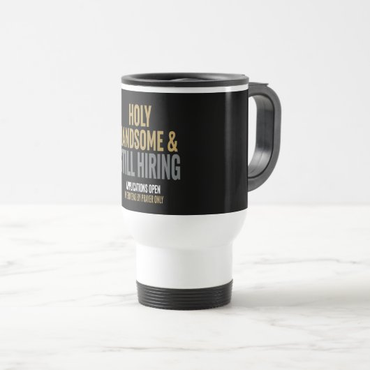 Funny Travel Mug For Single Christian Men Reisebecher (VorderseiteRechts)
