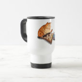 Funny Travel Mug mit Cat and Mouse Playing Schach Reisebecher (Vorderseite Links)