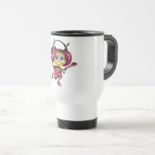 Funny Travel Mug mit Guitar Player Bee Reisebecher (VorderseiteRechts)