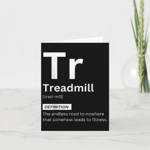 Funny Treadmill Definition Gym Fitness Motivation Karte