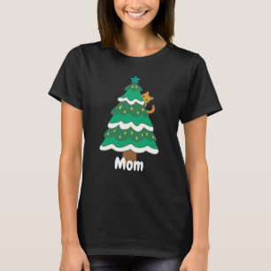 Funny Tree Cat Weihnachtsfeiertag Familie T - Shir T-Shirt