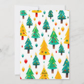 Funny Tree Christmas Card Feiertagskarte (Rückseite)