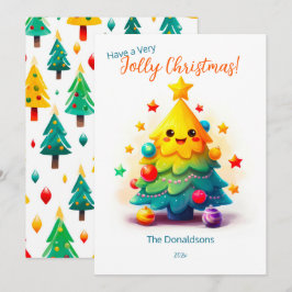Funny Tree Christmas Card Feiertagskarte