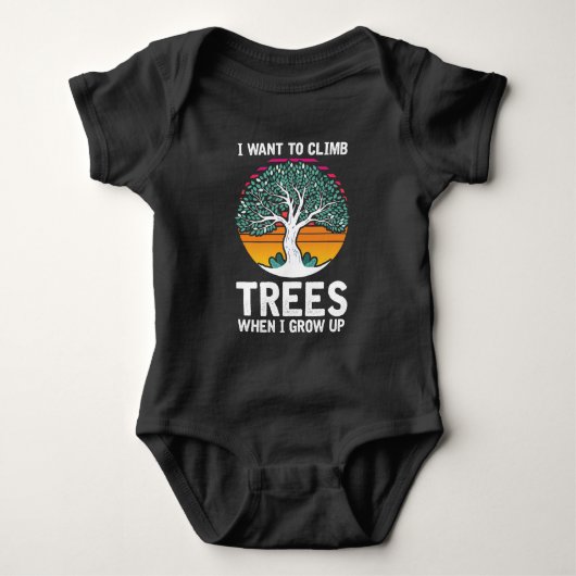 Funny Tree Climber Kid Arborist Future Job Baby Strampler (Vorderseite)