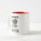Funny Tree on Car Family Weihnachten Zweifarbige Tasse (Vorderseite Links)