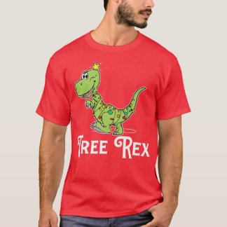Funny Tree Re Dino Dinosaur Xmas Weihnachtslicht T-Shirt