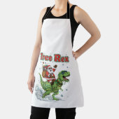 Funny Tree Rex Santa Riding T-Rex Dinosaur Christ Schürze (InSitu)