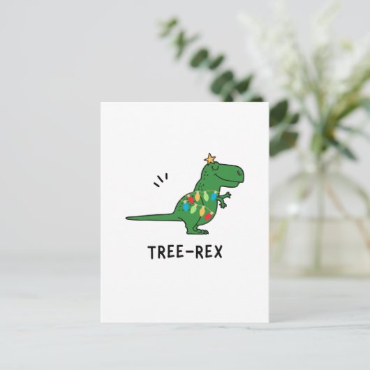 Funny Tree-Rex Weihnachten (Stehend Vorderseite)