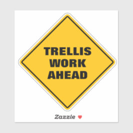 Funny Trellis arbeiten vor Gartenzaun-Pflanze Aufkleber