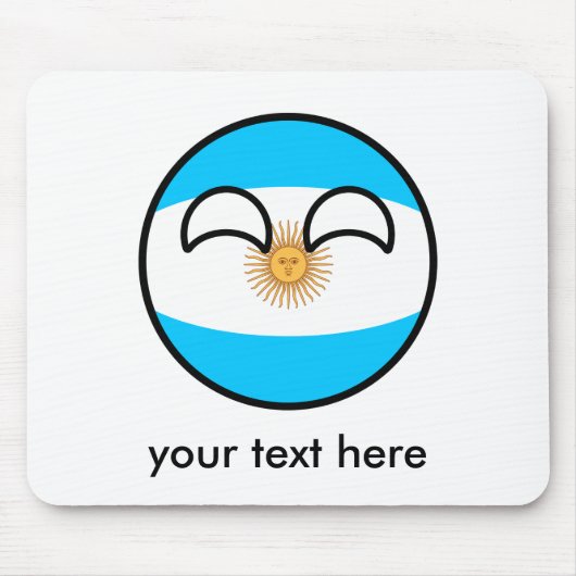 Funny Trending Geeky Argentinien Landball Mousepad (Vorne)