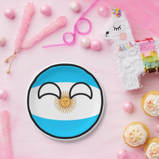 Funny Trending Geeky Argentinien Landball Pappteller (Party)