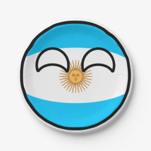 Funny Trending Geeky Argentinien Landball Pappteller